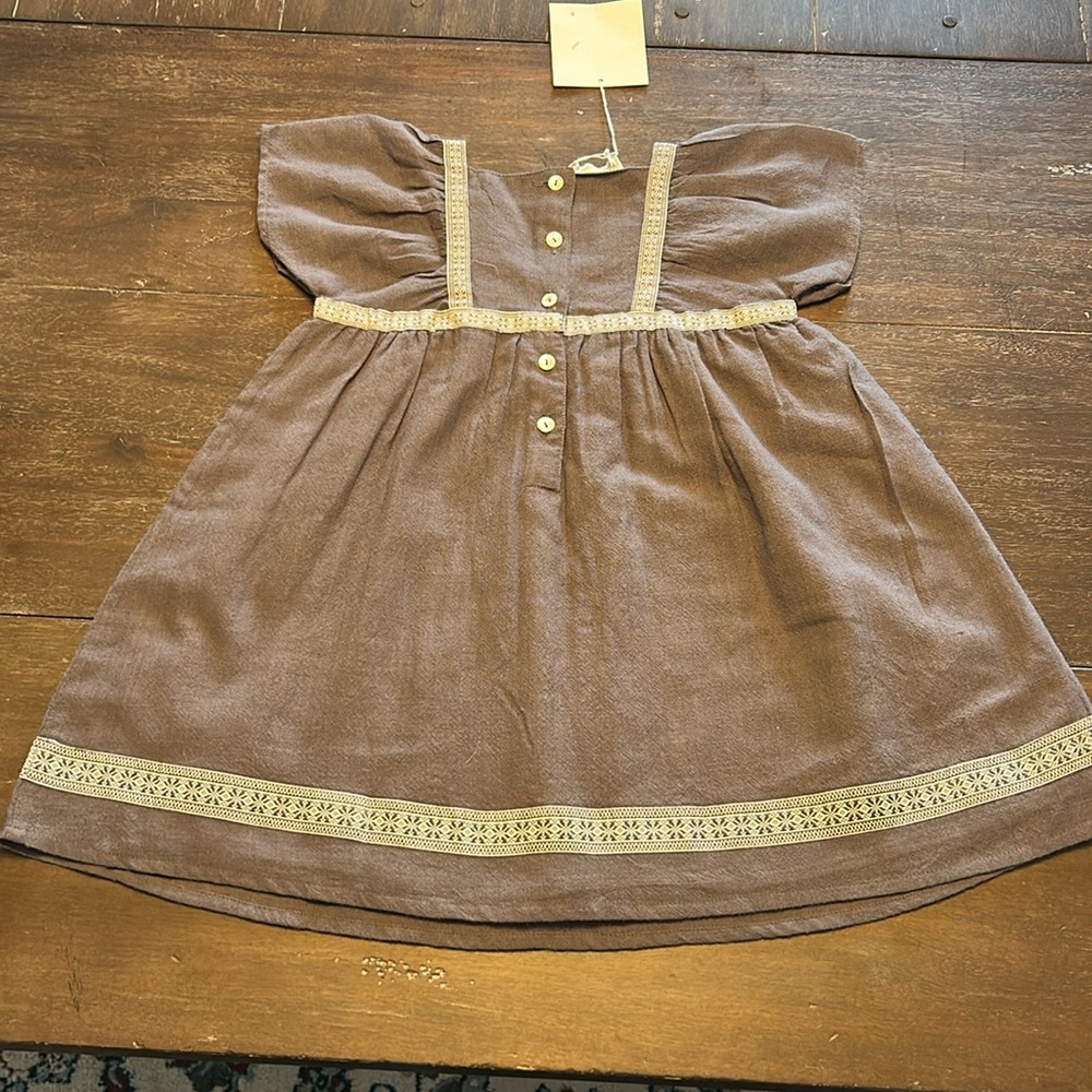 New with Tags DP..am Gray Embroidered Snow Flakes Dress - Picture 2 of 6